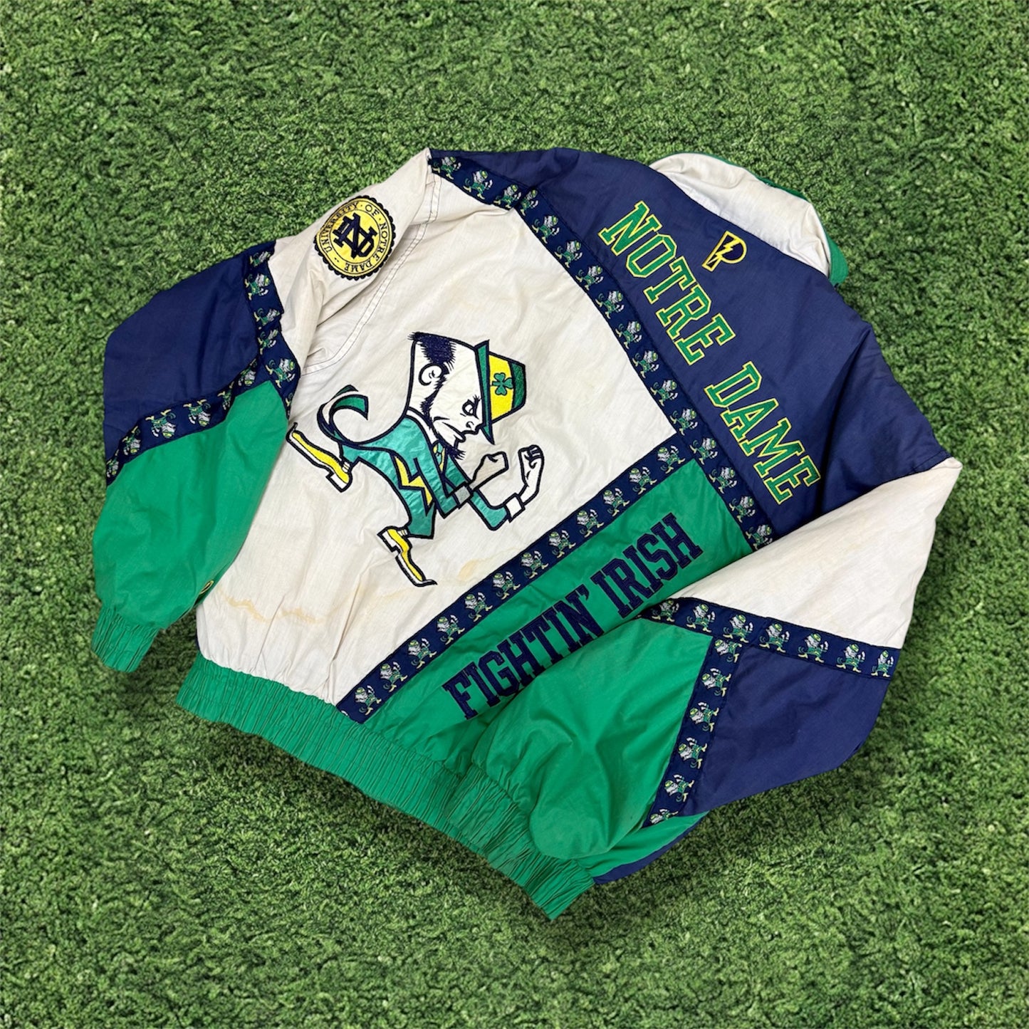 Vintage Notre Dame Pull Over Jacket