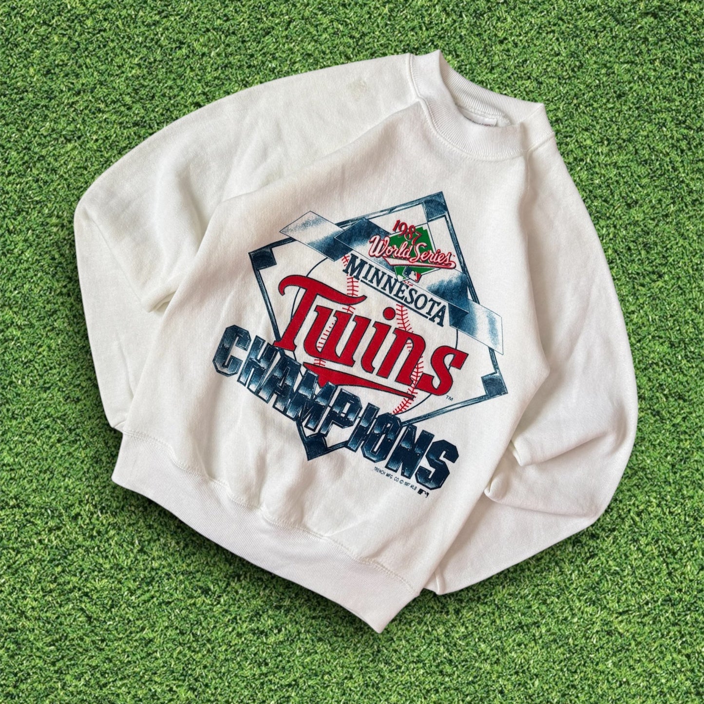 VINTAGE '87 TWINS CREW-YOUTH LARGE